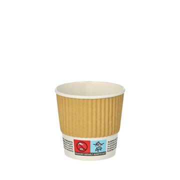 Einweg-Kaffeebecher, Pappe 0,1 l doppelwandig