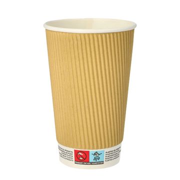 Einweg-Kaffeebecher, Pappe 0,4 l, doppelwandig
