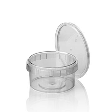 Feinkostbecher, PP 480 ml Ø 11,8 cm · 7 cm transparent mit Originalitätsverschluss