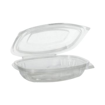 Salatschalen To Go mit Klappdeckel, PLA "pure" 250 ml 3,1 x 16,1 x 13,2 cm glasklar