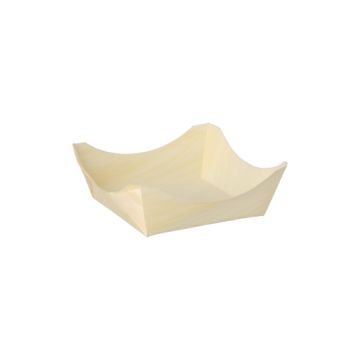 Fingerfood-Schalen, Holz "pure" eckig 3,5 x 10 x 10 cm