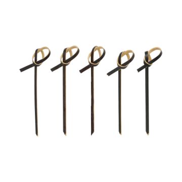 Fingerfood-Spieße 6 cm schwarz "Knoten"