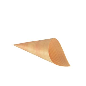 Fingerfood-Spitztüten, Holz "pure" Ø 6,5 cm · 12,5 cm