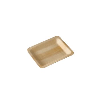 Fingerfood-Teller aus Holz "pure" eckig 12 x 9,5 cm