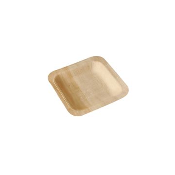 Fingerfood-Teller aus Holz "pure" eckig 14 x 14 cm