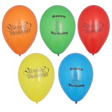 Geburtstagsluftballons Ø 22 cm farbig sortiert "Happy Birthday"