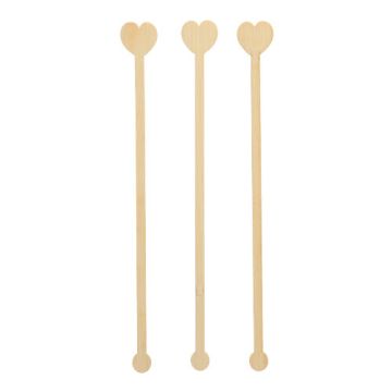 Getränke-Quirle, Bambus "pure" 20 cm "Heart"