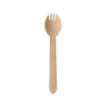 Göffel aus Holz "pure" 16 cm natur