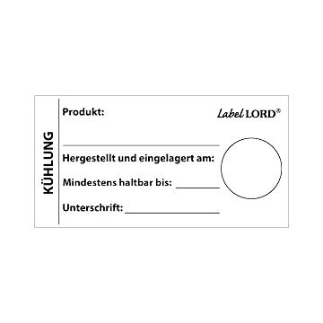 HACCP Etiketten 37 x 64 mm weiss Kühlschrank, abwaschbar