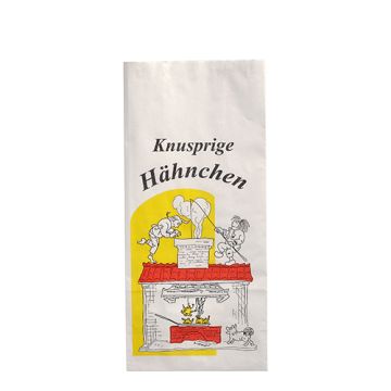 Hähnchenbeutel, Papier mit Alu-Einlage 24 x 10,5 x 6 cm "Max & Moritz" 1/2