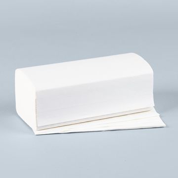 Handtuchpapier aus 2-lagigem Tissue, V-Falz, 25 x 23 cm, hochweiss "Comfort"