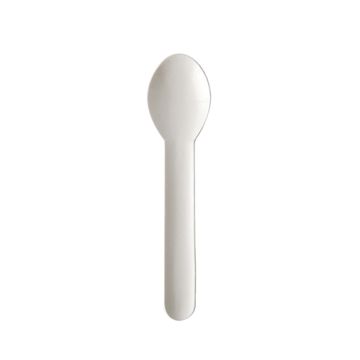 Kaffeelöffel aus Papier "pure" 13 cm weiss