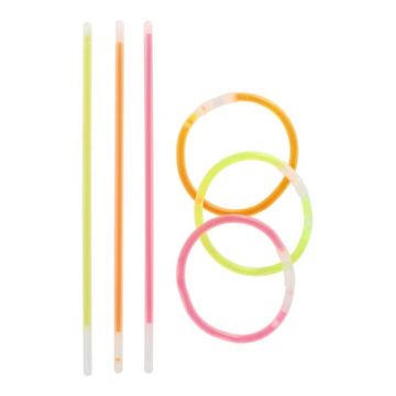 Knicklichter Ø 0,5 cm · 20 cm, farbig sortiert: Orange, Gelb, Blau, Pink, Grün 