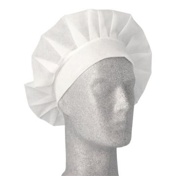 Kochmützen, Vlies Ø 30 cm · 17 cm weiss "France"