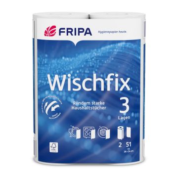 Küchenrollen 3-lagig, "Wischfix" weiß, 51 Blatt pro Rolle