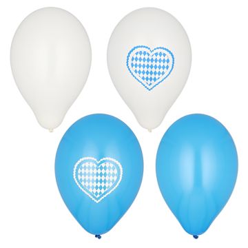Luftballons Ø 25 cm farbig sortiert "Bayrisch Blau"