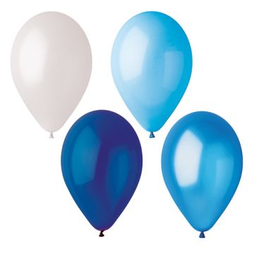 Luftballons Ø 25 cm farbig sortiert "Blue-Mix"
