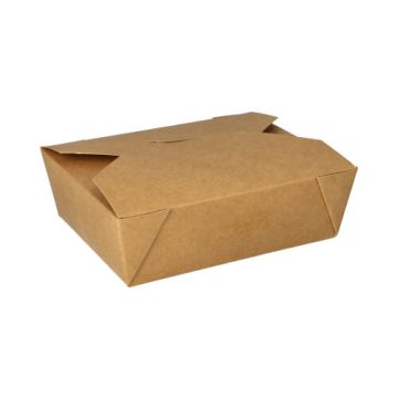 Lunchboxen, Pappe "pure" 1000 ml 13,5 x 16,5 cm x 5 cm braun