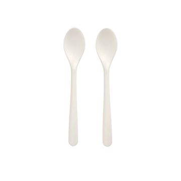 Mehrweg-Kaffeelöffel "Folia" C-PLA 14,5 cm weiss