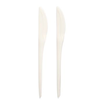 Mehrweg-Messer "Folia" C-PLA 19 cm weiss