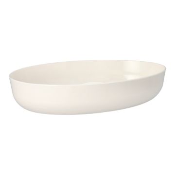 Mehrweg-Schalen oval, 2400 ml, 19,5 x 30,5 cm x 6,5 cm weiss "Cella"
