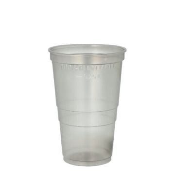 Mehrweg-Trinkbecher 0,25 l, transluzent grau