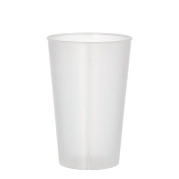 Mehrweg-Trinkbecher PP 0,3 l Ø 8 cm · 11,7 cm transluzent, extra stabil