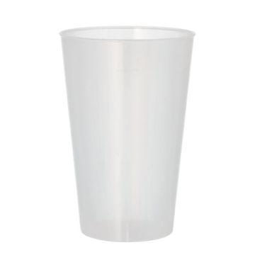 Mehrweg-Trinkbecher PP 0,4 l Ø 8,6 cm · 12,9 cm transluzent, extra stabil