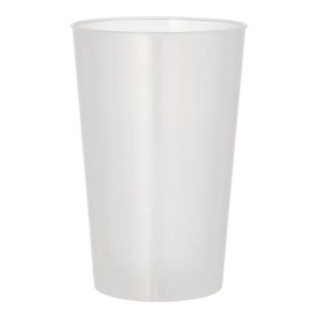 Mehrweg-Trinkbecher PP 0,5 l Ø 9,2 cm · 13,9 cm transluzent, extra stabil