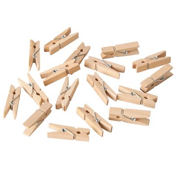 Mini-Holzklammern, 3,5 cm natur