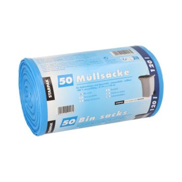 Müllsäcke, 120 l, blau, H 110 x B 70 cm