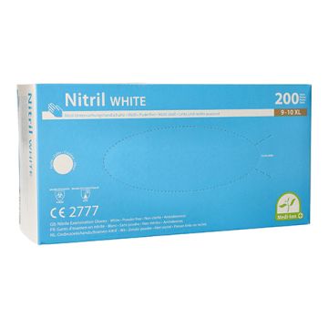 Nitrilhandschuhe, puderfrei, weiss, Größe XL, "Medi-Inn®", "White"