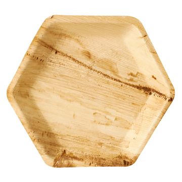 Palmblatt Teller "pure" 6-eckig, Ø 23,5 cm