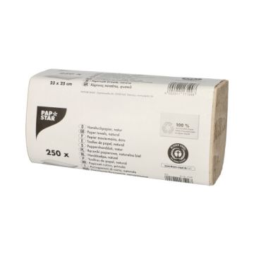 Papierhandtücher 25 x 23 cm natur Zick Zack, V-Falz, 1-lagig