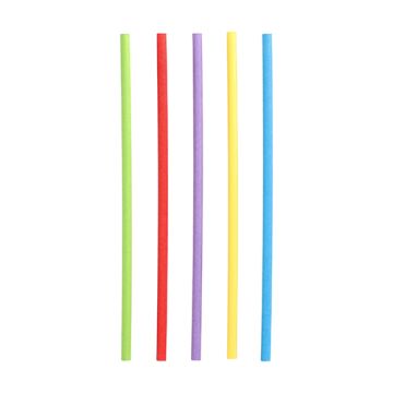 Papierstrohhalme Ø 6 mm · 20 cm farbig sortiert