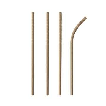 Papierstrohhalme, flexibel "pure" Ø 6 mm · 20 cm braun