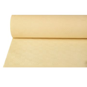 Papiertischdecke, creme mit Damastprägung 50 x 1 m