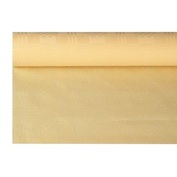 Papiertischdecke creme mit Damastprägung 6 x 1,2 m