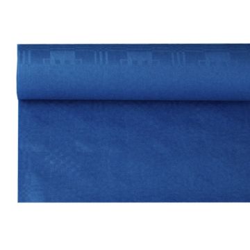Papiertischdecke dunkelblau mit Damastprägung 8 x 1,2 m