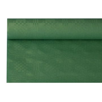 Papiertischdecke dunkelgrün mit Damastprägung 8 x 1,2 m