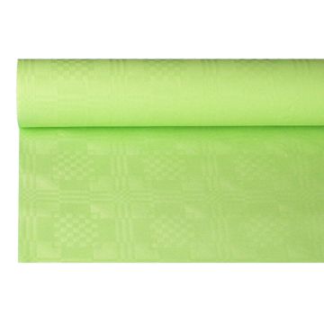 Papiertischdecke limonengrün mit Damastprägung 8 x 1,2 m
