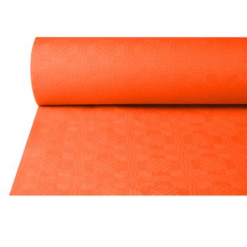 Papiertischdecke, terracotta mit Damastprägung 50 x 1 m