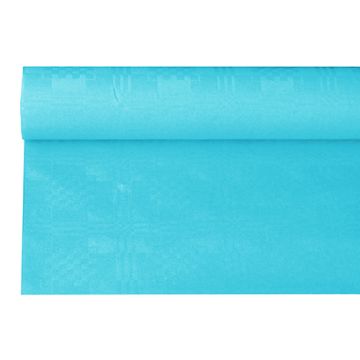 Papiertischdecke türkis mit Damastprägung 6 x 1,2 m