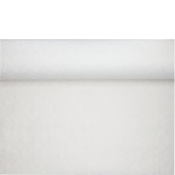 Papiertischdecke, weiss mit Damastprägung 100 x 1,2 m