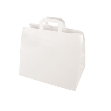 Papiertüten 27 x 32 x 17 cm weiss mit Tragegriff