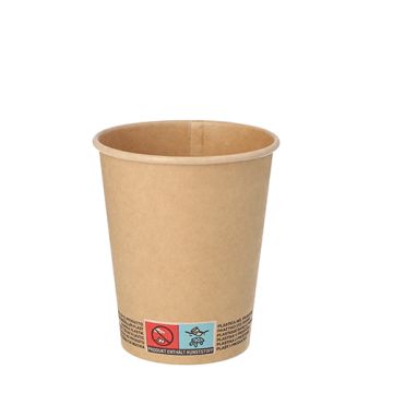 Pappbecher 0,2 l Ø 8 cm · 9,2 cm braun