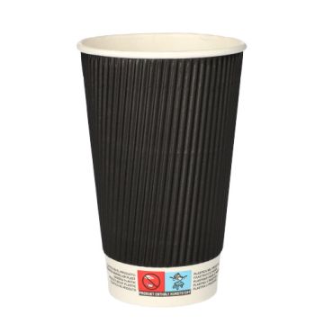 Pappbecher "To Go" 0,4 l Ø 9 cm · 13,7 cm Ripple Wall