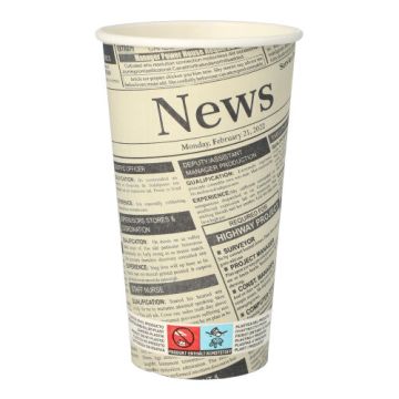 Pappbecher "To Go", 0,5 l "Newsprint"