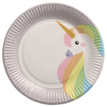 Pappteller rund Ø 23 cm "Unicorn"