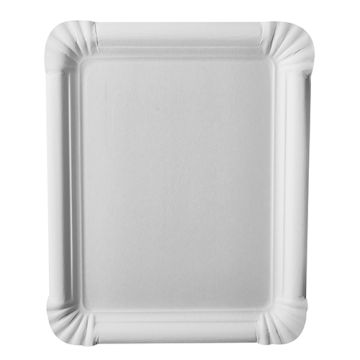 Pappteller eckig "pure" 16,5 x 20 cm, weiss